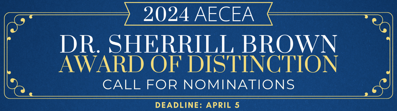 2024 AECEA Dr Sherrill Brown Award of Distinction Cover Photo Nom