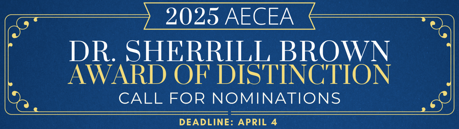 2024 AECEA Dr Sherrill Brown Award of Distinction Cover Photo